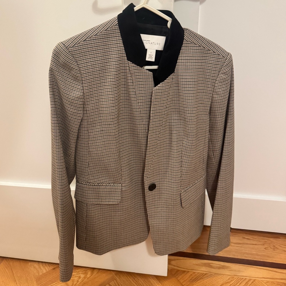 Nordstrom Black and Gray Checkered Blazer